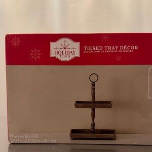 Christmas Holiday Time Tiered Tray Decor. Brand New. 2022 Edition.